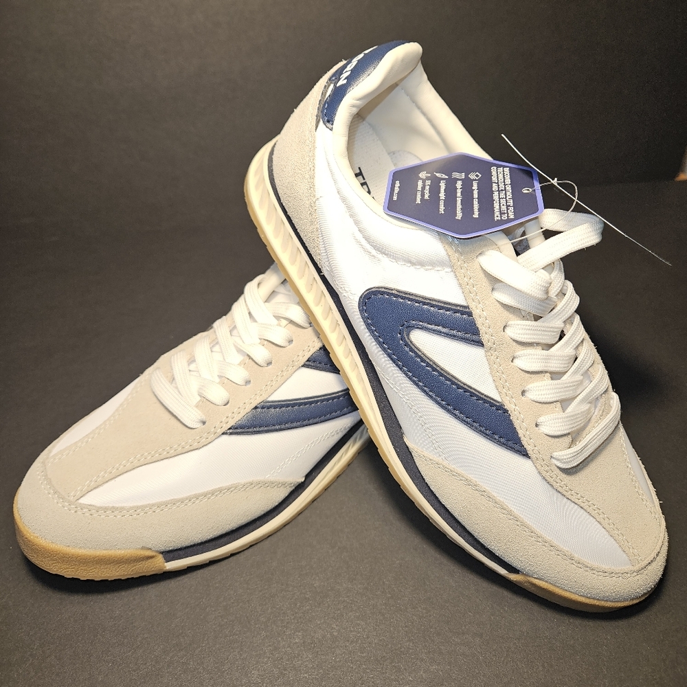 Tretorn Rawlins Sneaker Made In Sweden Navy Creme White Tennis Shoe - Picture 5 of 14